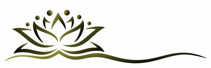 A symbol of the stylized lotus.   
