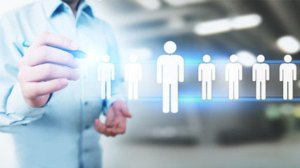 Human Resources, HR management, Recruitment, Talent Wanted, Employment Business Concept.