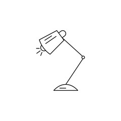 Table office lamp icon on white background for web design.