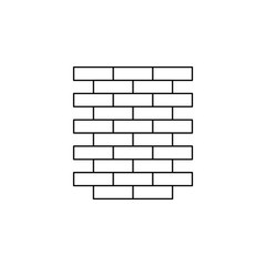 Brick wall line icon