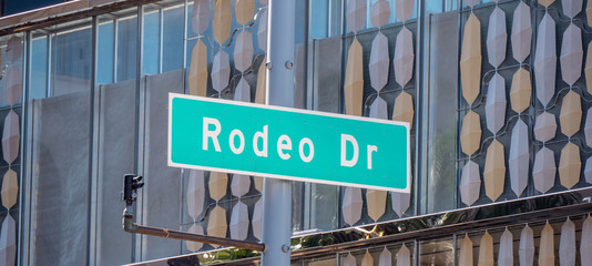 Rodeo Drive Street sign in Beverly Hills - travel photography