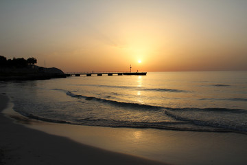 Fototapeta na wymiar A beautiful sunrise on the island of Majorca