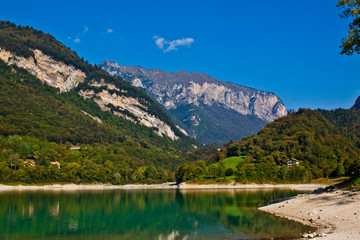 Fototapeta na wymiar Lago di Tenno, Norditalien