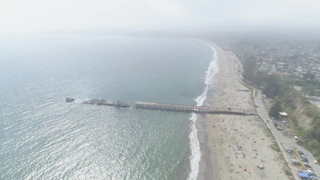 AERIAL - Sunken Ship of the Pier