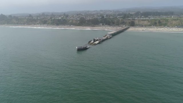 AERIAL - Sunken Ship of the Pier