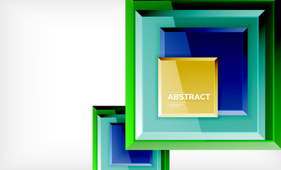 Geometric abstract background, modern square design