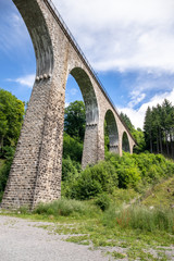 the Ravenna Bridge railway viaduct on the H&ouml;llental Railway line in the Black Forest, in Breitnau, Breisgau-Hochschwarzwald, Baden-W&uuml;rttemberg, Germany