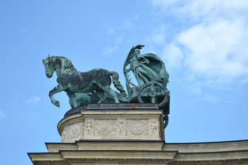 Fototapeta na wymiar Budapest Piazza degli eroi