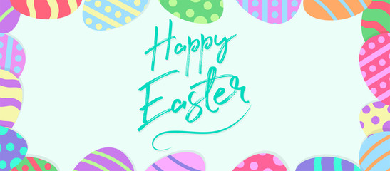 Naklejka premium Easter Poster Background Banner