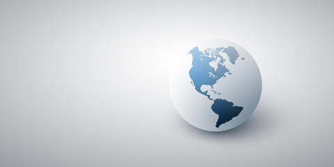 Earth Globe Design - Global Business, Technology, Globalisation Concept, Vector Template 