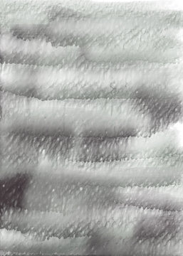 Grey transparent watercolor vectical background. Hand draw watercolor backdrop with flowing paint and water