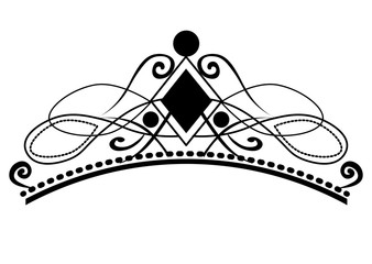 Vintage calligraphic vignettes, elegant diadems and decorative design elements in retro style, vector scroll embellishment isolated on white © Татьяна Самотий