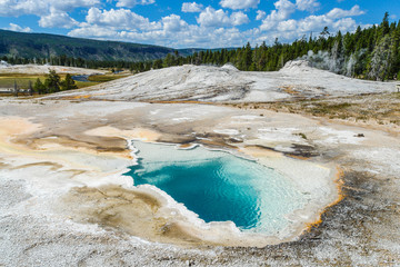 Heart Spring in Yellowstone National Park in Wyoming, United States