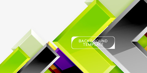 Glossy modern geometric background, abstract arrows composition