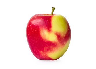 Fresh red apple isolated on white background.