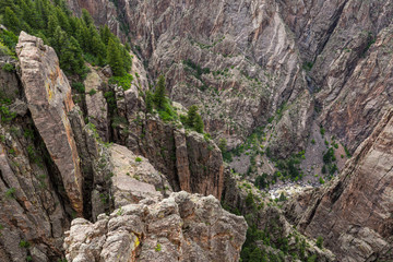 Obraz premium Island Peaks in Black Canyon of the Gunnison National Park in Colorado, United States