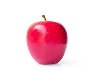 Fresh red apple isolated on white background.