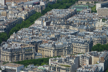 Fototapeta na wymiar Toit de Paris, vue Aérienne