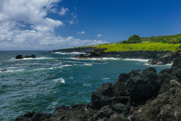 Fototapeta na wymiar Kipahulu Coast in Haleakala National Park in Hawaii, United States