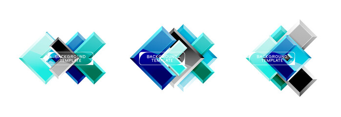 Set of arrow geometric logo icons, banners or backgrounds templates