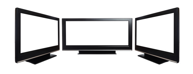  flat screen tv isolated on white