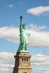 Obraz premium The Statue of liberty in New York ,USA .In blue sky