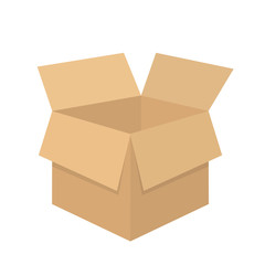 Box icon flat design isolated on white background