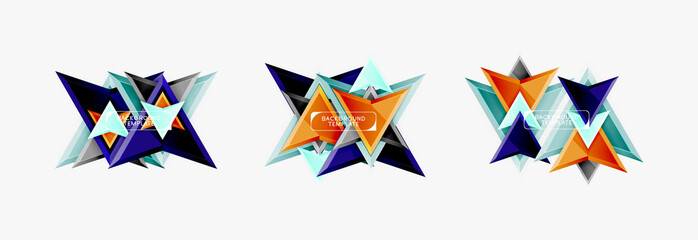 Obraz premium Arrows and triangles geometric design template for banner, background or logo