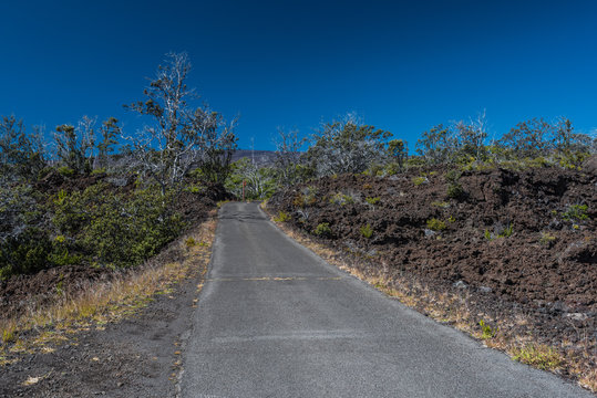 Mauna Loa Road in Hawaii Volcanoes National Park in Hawaii, United States