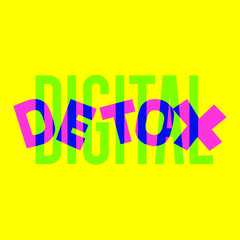 digital detox hand drawn vector