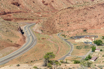 Moab Fault in Arches National Park in Utah, United States