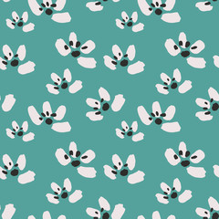 Noble Flower Pattern. Endless Background. Seamless