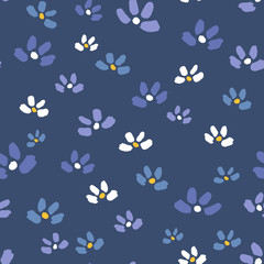 Cute Flower Pattern. Endless Background. Seamless