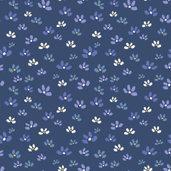Fototapeta na wymiar Cute Flower Pattern. Endless Background. Seamless