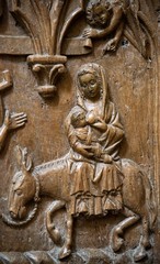 Détail de stalle de l'église de Saulieu, France