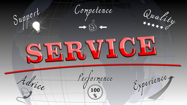 Service concept with business elements