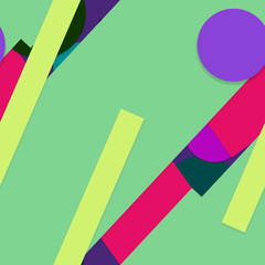 Flat material design - Creative vector trend seamless