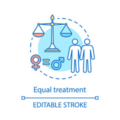 Equal treatment concept icon