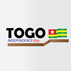 Fototapeta premium Happy Independence Day Togo, Togo independence day vector template design.- Vector
