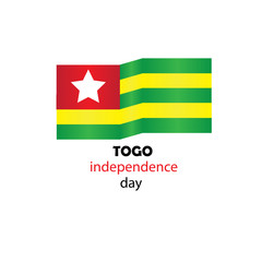 Happy Independence Day Togo, Togo independence day vector template design.- Vector