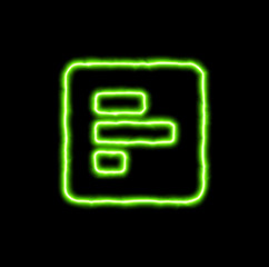 green neon symbol poll