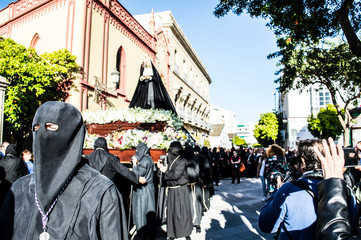 Semana Santa - Jerez de la Frontera. An amazing procession through the city. Week holidays in Andalusia.