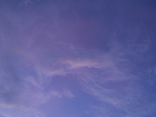 Beautiful, cumulus clouds in the blue sky