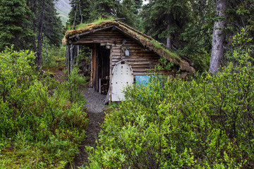 Fototapeta na wymiar Richard Proenneke Cabin Historic Site in Lake Clark National Park in Alaska, United States