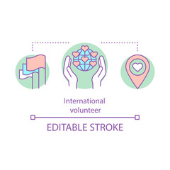 International charity concept icon