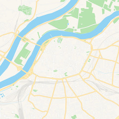 Naklejka premium Avignon, France printable map