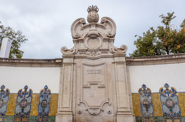 Fototapeta na wymiar Junqueira Fountain on Rua da Junqueira street in lisbon city, Portugal