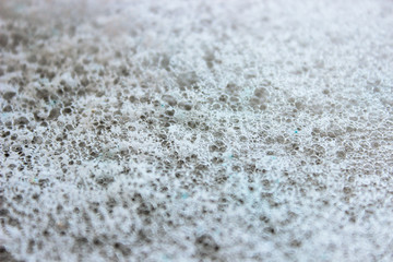 Abstract background of soap bubbles. Small bubbles. Micro photography, beautiful patterns. Amazing texture. Space