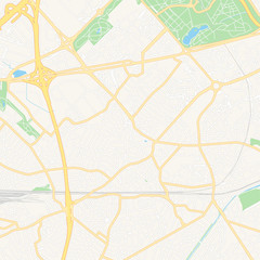Aulnay-sous-Bois, France printable map