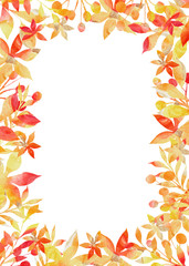 white card and flowers with orange and yellow watercolor texture